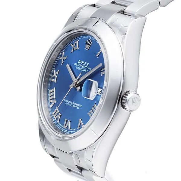 Rolex Datejust II 41 Stahl 116300 Blau Römisch