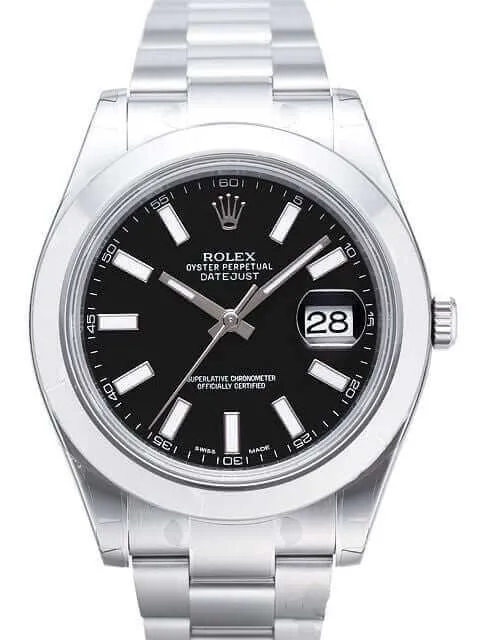 Rolex Datejust II 41 Stahl 116300 Schwarz Index