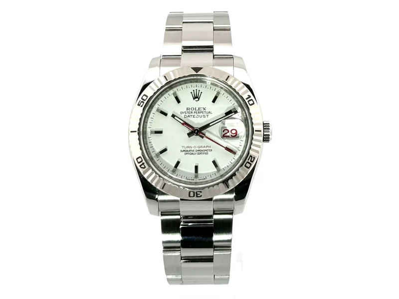 Rolex Datejust 36 Turn-O-Graph 116264 Weiß