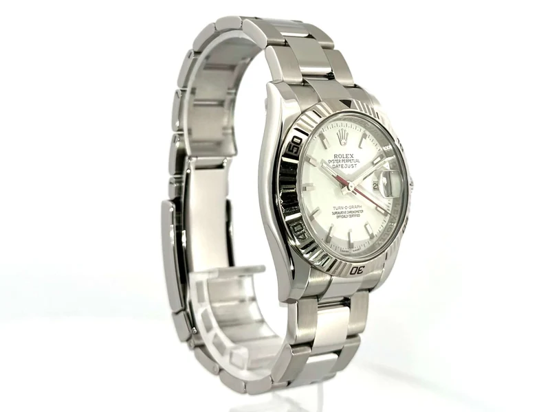 Rolex Datejust 36 Turn-O-Graph 116264 Weiß