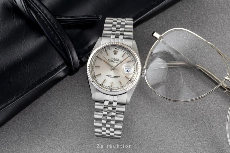Rolex Datejust steel / white gold automatic men's watch 16014 [2600949]