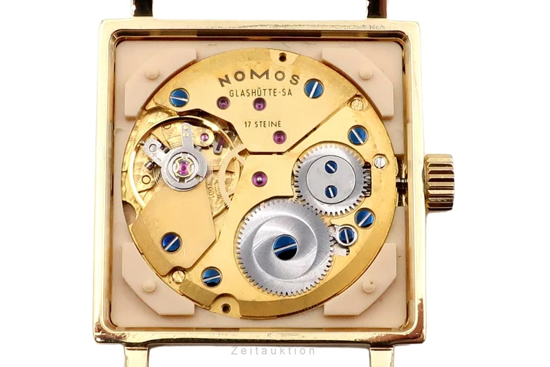 Nomos Tetra 18 ct gold manual winding men's watch Tetra Gold [2600704]
