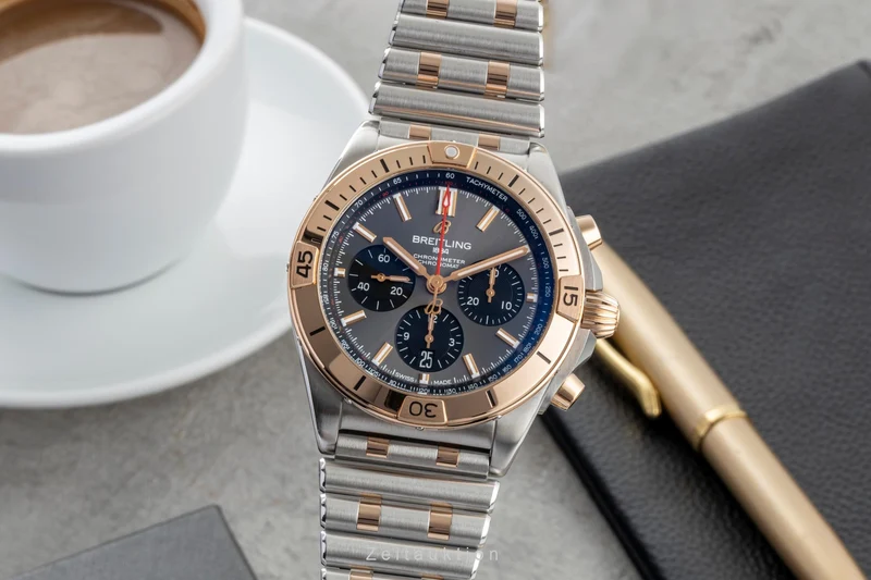 Breitling Chronomat chronograph steel / gold automatic men's watch UB0134101B1U1 LP: 14200EUR [2600722]