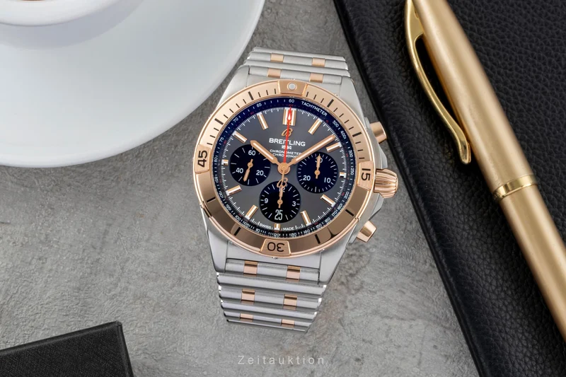 Breitling Chronomat chronograph steel / gold automatic men's watch UB0134101B1U1 LP: 14200EUR [2600722]