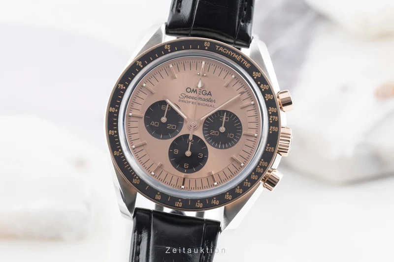 Omega Speedmaster Moonwatch chronograph steel / gold manual winding men's watch 310.23.42.50.99.001 LP: 12300EUR [2600906]
