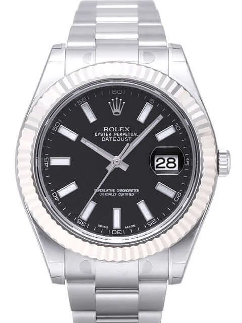 Rolex Datejust II 116334 Schwarz Index