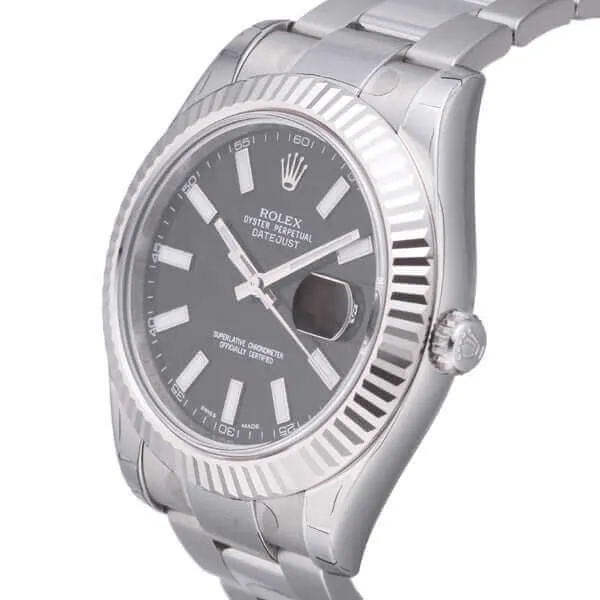 Rolex Datejust II 116334 Schwarz Index