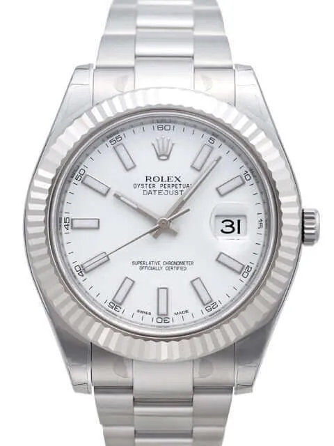 Rolex Datejust II 116334 Weiß Index