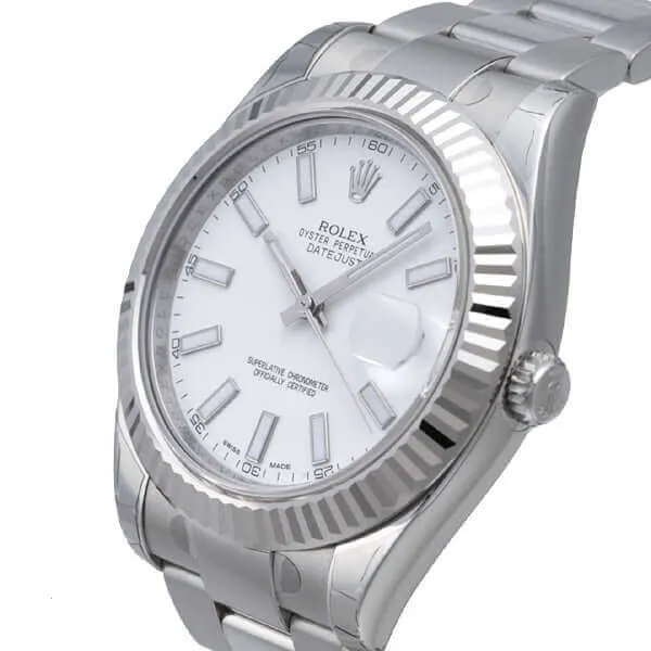 Rolex Datejust II 116334 Weiß Index