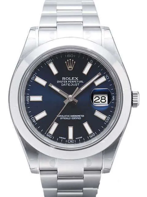 Rolex Datejust II 41 Stahl 116300 Blau Index