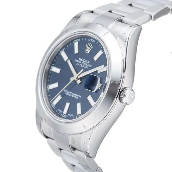 Rolex Datejust II 41 Stahl 116300 Blau Index