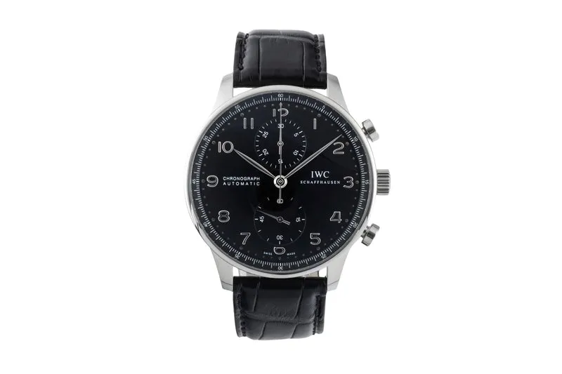 IWC Portugieser chronograph steel automatic men's watch IW371447 LP: 9100EUR [2600940]