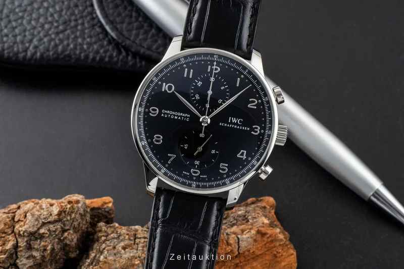 IWC Portugieser chronograph steel automatic men's watch IW371447 LP: 9100EUR [2600940]