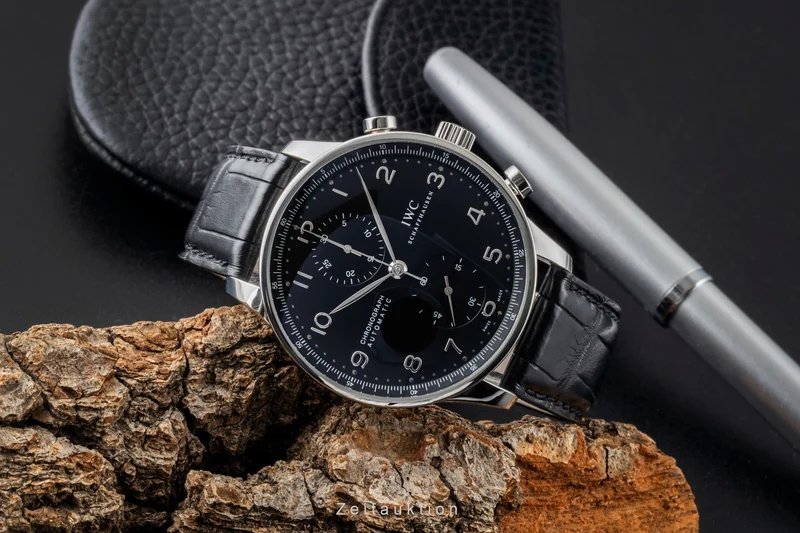 IWC Portugieser chronograph steel automatic men's watch IW371447 LP: 9100EUR [2600940]