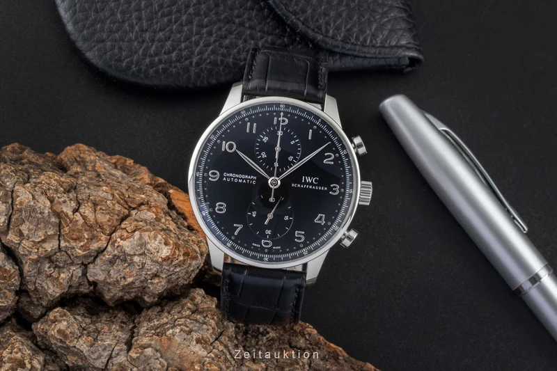 IWC Portugieser chronograph steel automatic men's watch IW371447 LP: 9100EUR [2600940]