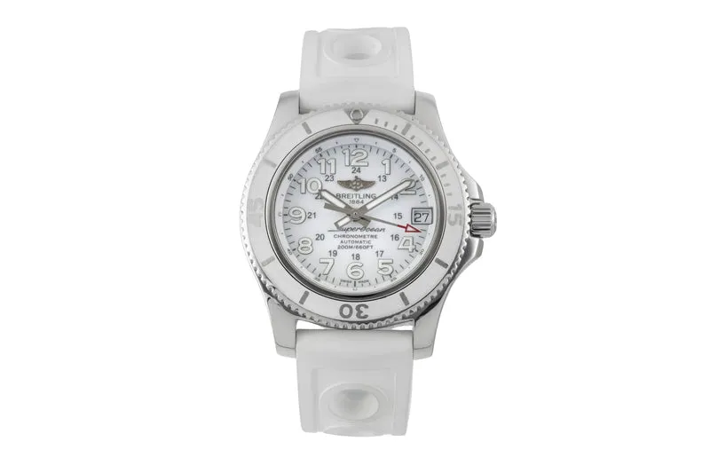 Breitling Superocean steel automatic women's watch A17312 LP: 3650EUR [2600873]