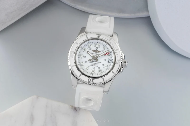 Breitling Superocean steel automatic women's watch A17312 LP: 3650EUR [2600873]
