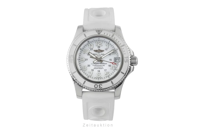 Breitling Superocean steel automatic women's watch A17312 LP: 3650EUR [2600873]