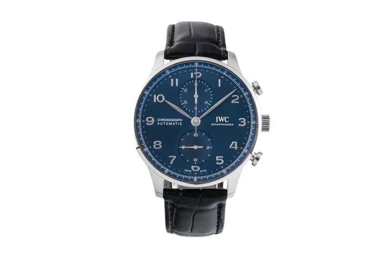 IWC Portugieser chronograph steel automatic men's watch IW371606 LP: 9100EUR [2600291]