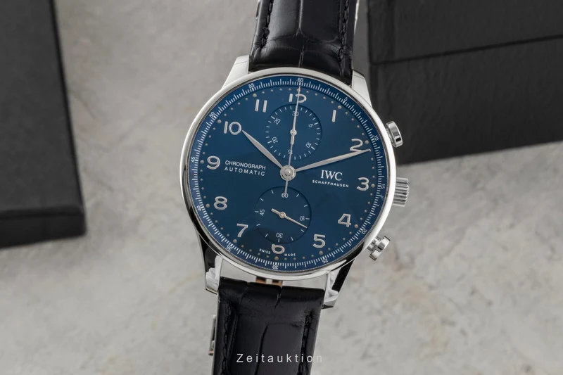 IWC Portugieser chronograph steel automatic men's watch IW371606 LP: 9100EUR [2600291]