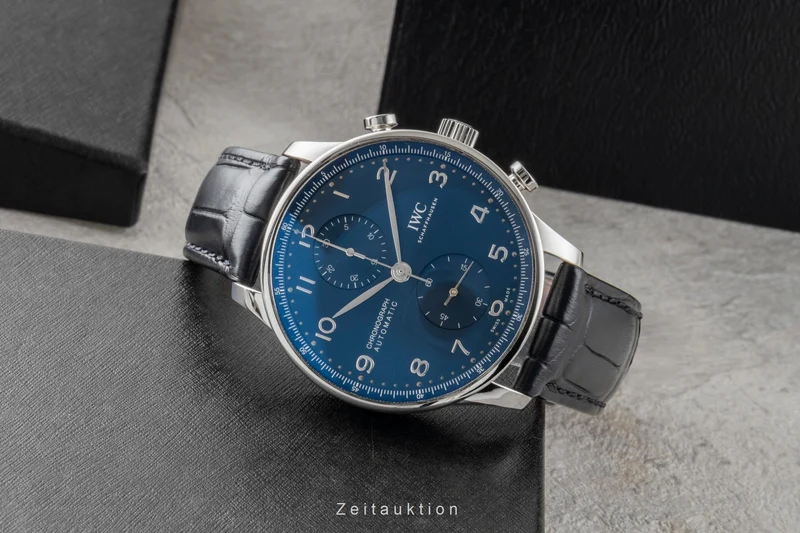 IWC Portugieser chronograph steel automatic men's watch IW371606 LP: 9100EUR [2600291]