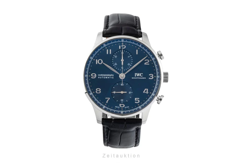IWC Portugieser chronograph steel automatic men's watch IW371606 LP: 9100EUR [2600291]