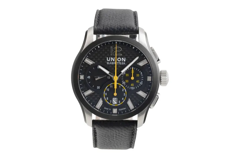 Union Glashütte Belisar chronograph steel automatic men's watch D002.627A LP: 2950EUR [2600817]