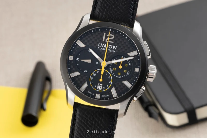 Union Glashütte Belisar chronograph steel automatic men's watch D002.627A LP: 2950EUR [2600817]