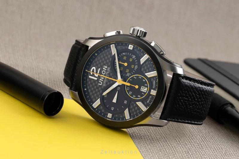 Union Glashütte Belisar chronograph steel automatic men's watch D002.627A LP: 2950EUR [2600817]
