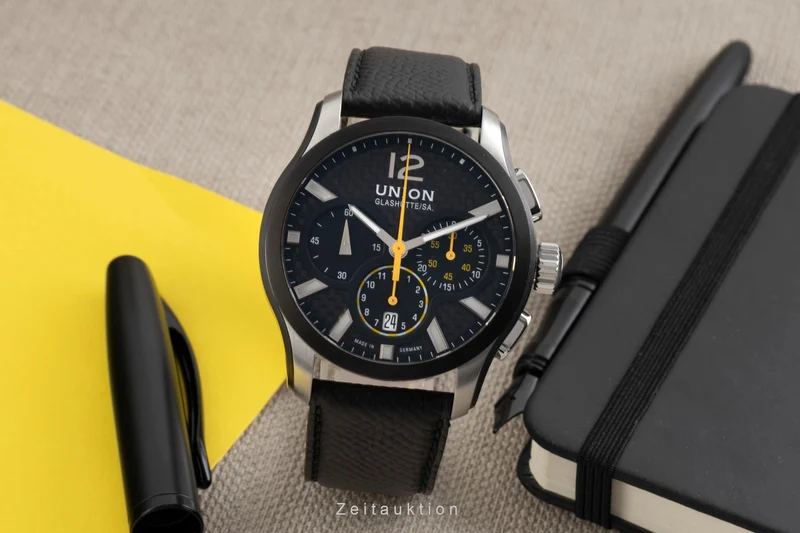 Union Glashütte Belisar chronograph steel automatic men's watch D002.627A LP: 2950EUR [2600817]