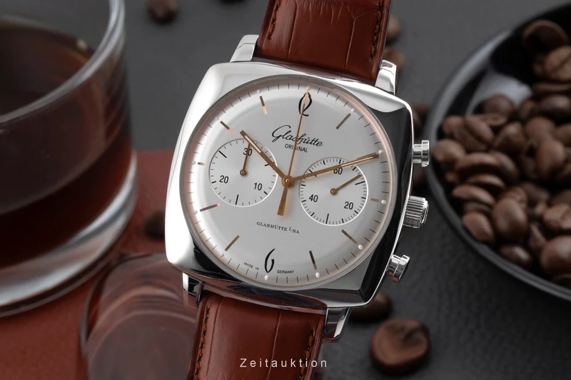 Glashütte Sixties chronograph steel automatic men's watch 1-39-34-03-32-04 LP: 8800EUR [2600713]