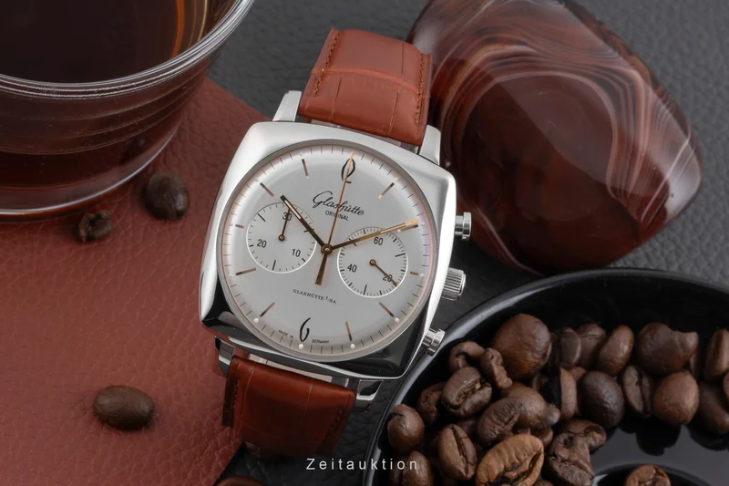Glashütte Sixties chronograph steel automatic men's watch 1-39-34-03-32-04 LP: 8800EUR [2600713]