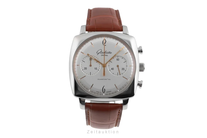 Glashütte Sixties chronograph steel automatic men's watch 1-39-34-03-32-04 LP: 8800EUR [2600713]