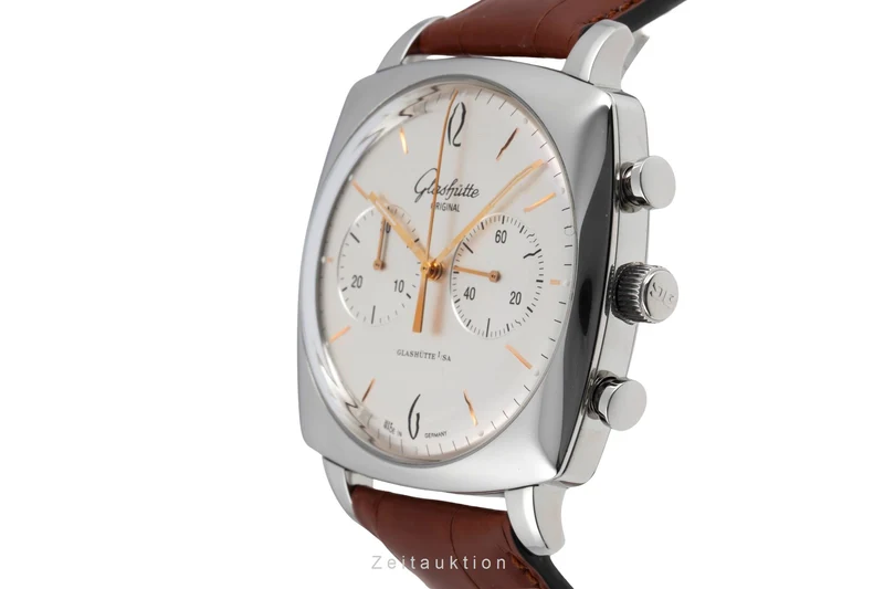 Glashütte Sixties chronograph steel automatic men's watch 1-39-34-03-32-04 LP: 8800EUR [2600713]