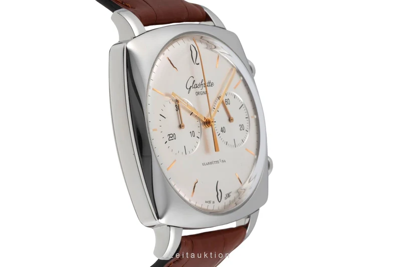 Glashütte Sixties chronograph steel automatic men's watch 1-39-34-03-32-04 LP: 8800EUR [2600713]