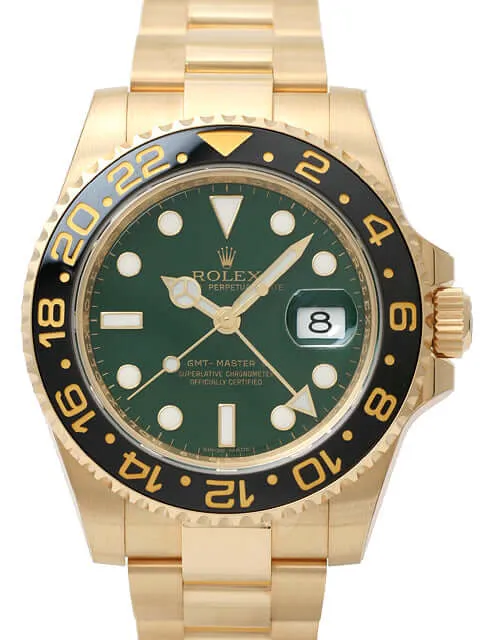Rolex GMT-Master II 116718 LN Gelbgold Grün