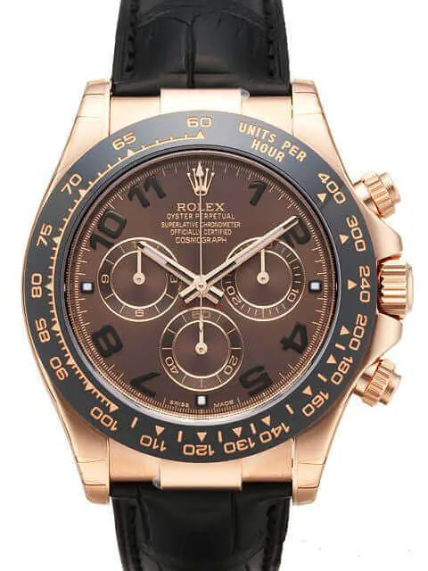 Rolex Cosmograph Daytona 116515 LN Rosegold Leder Choco