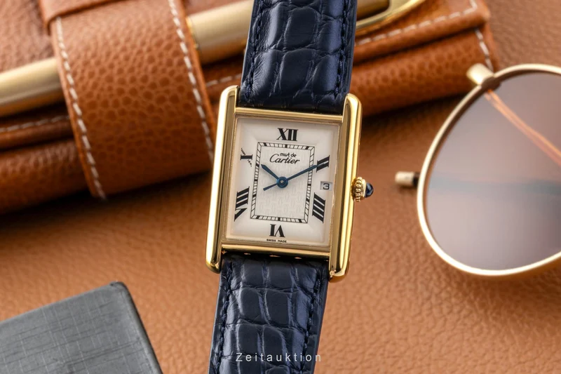 Cartier Tank silver-gilt quartz men's watch W1013754 [2600480]