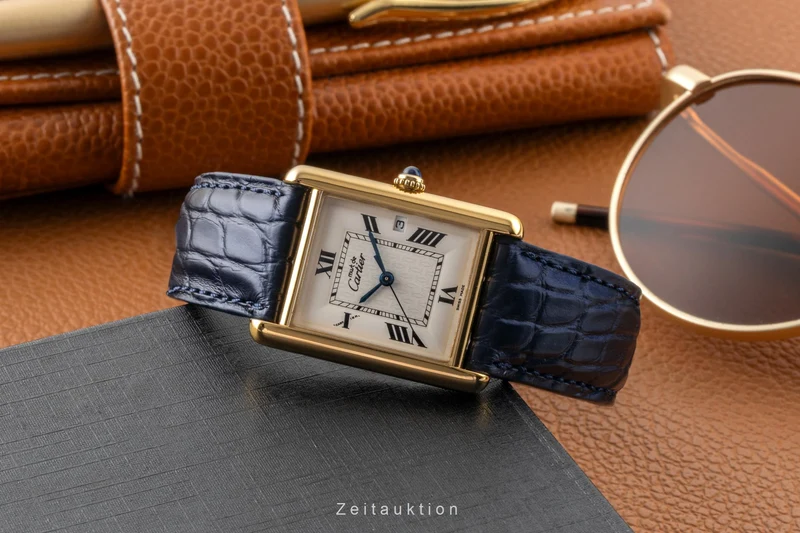 Cartier Tank silver-gilt quartz men's watch W1013754 [2600480]
