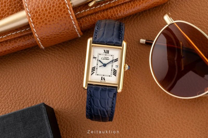 Cartier Tank silver-gilt quartz men's watch W1013754 [2600480]