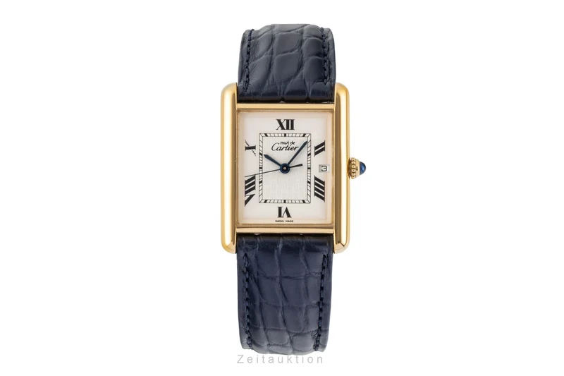 Cartier Tank silver-gilt quartz men's watch W1013754 [2600480]
