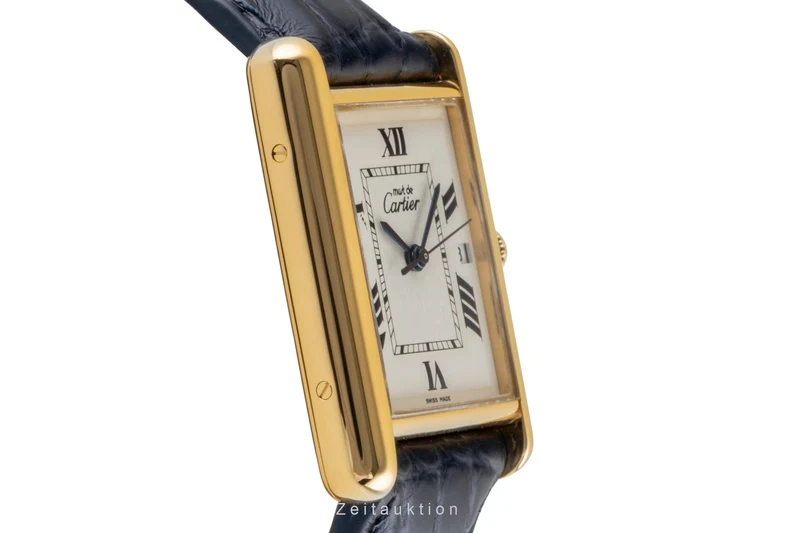 Cartier Tank silver-gilt quartz men's watch W1013754 [2600480]