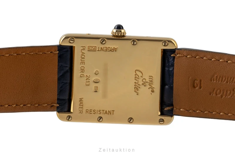 Cartier Tank silver-gilt quartz men's watch W1013754 [2600480]
