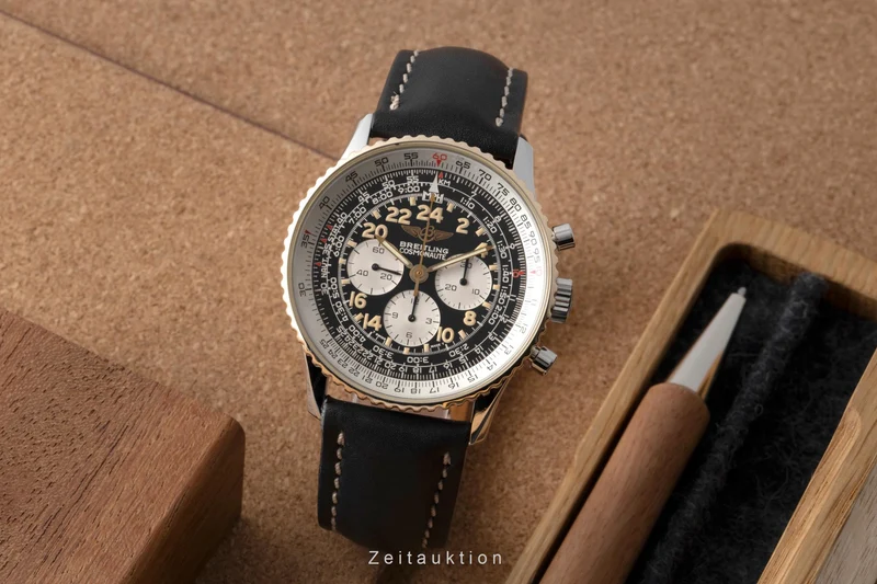 Breitling Navitimer Cosmonaute chronograph steel / gold manual winding men's watch B12019 [2600116]