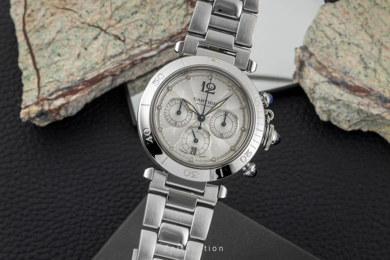 Cartier Pasha chronograph steel automatic men's watch W31030H3 [2600001]
