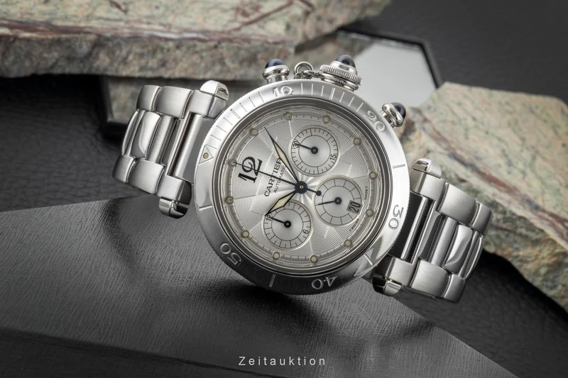 Cartier Pasha chronograph steel automatic men's watch W31030H3 [2600001]