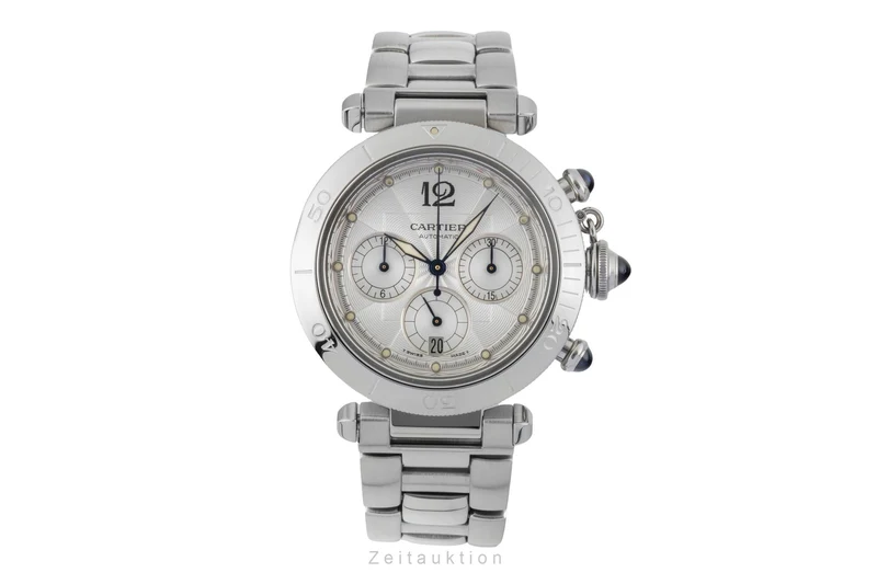 Cartier Pasha chronograph steel automatic men's watch W31030H3 [2600001]
