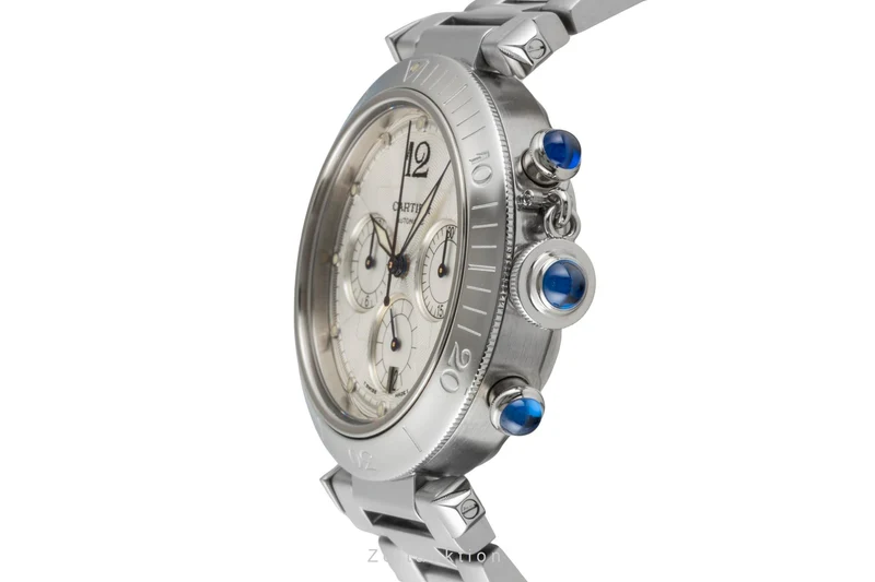 Cartier Pasha chronograph steel automatic men's watch W31030H3 [2600001]