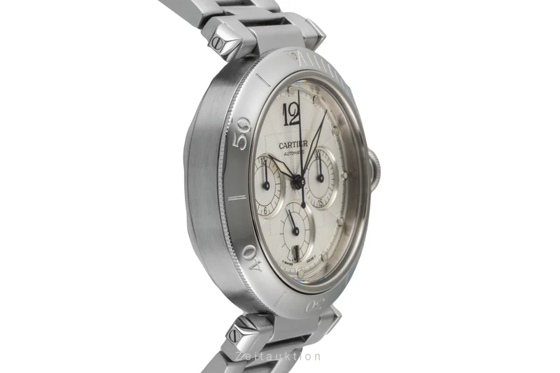 Cartier Pasha chronograph steel automatic men's watch W31030H3 [2600001]