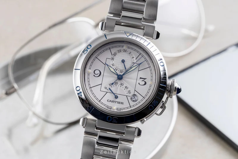 Cartier Pasha steel automatic men's watch W31037H3 [2506421]